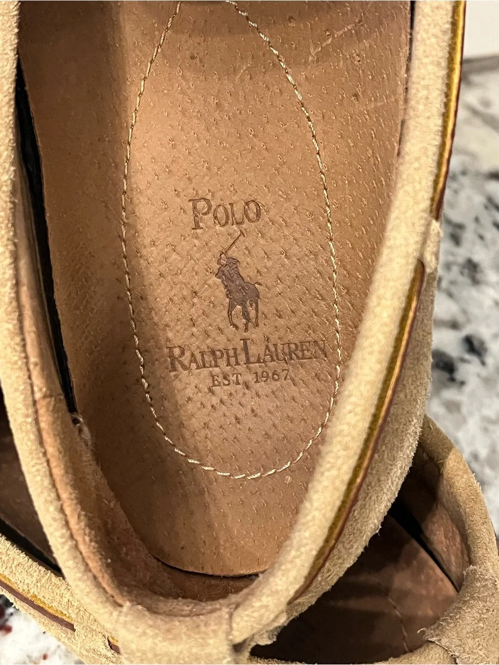 Polo Ralph Lauren tan suede